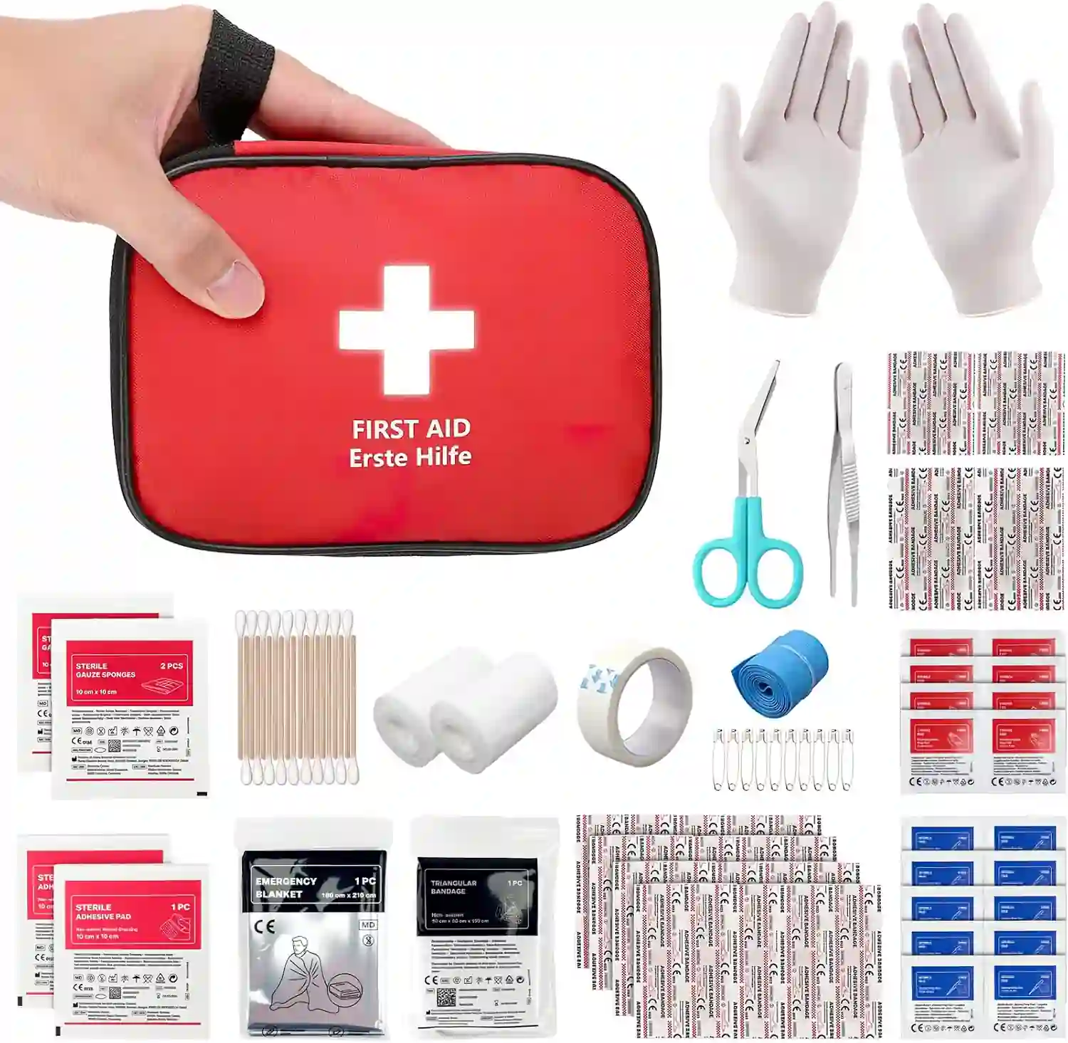 HONYAO 90-Piece Compact Travel First Aid Kit for Marrakech trip