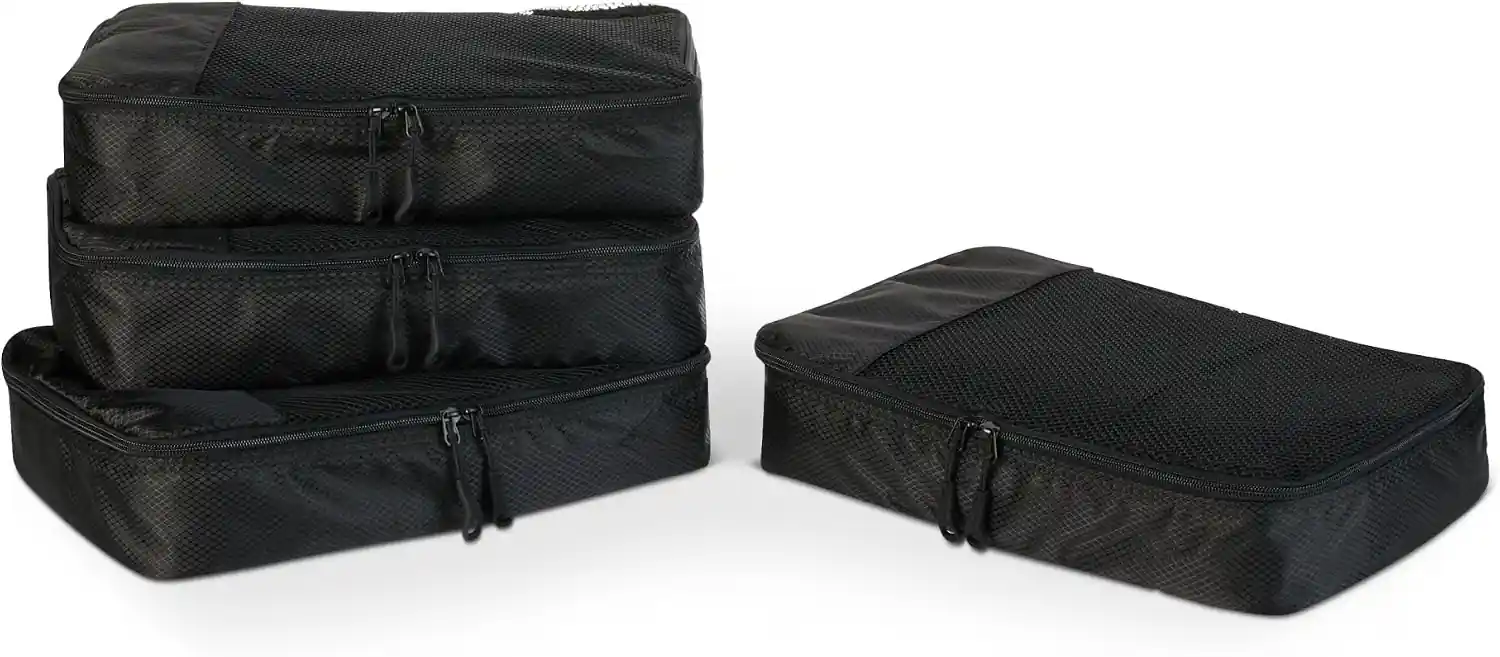 Amazon Essentials 4-Piece Travel Packing Cubes Set for Marrakech trip