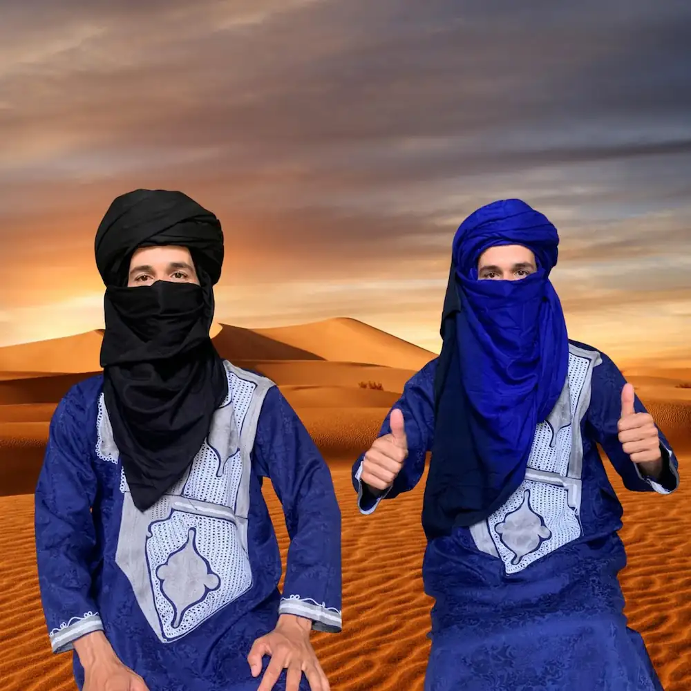 Desert clothing and nomad scarves for Agafay tour