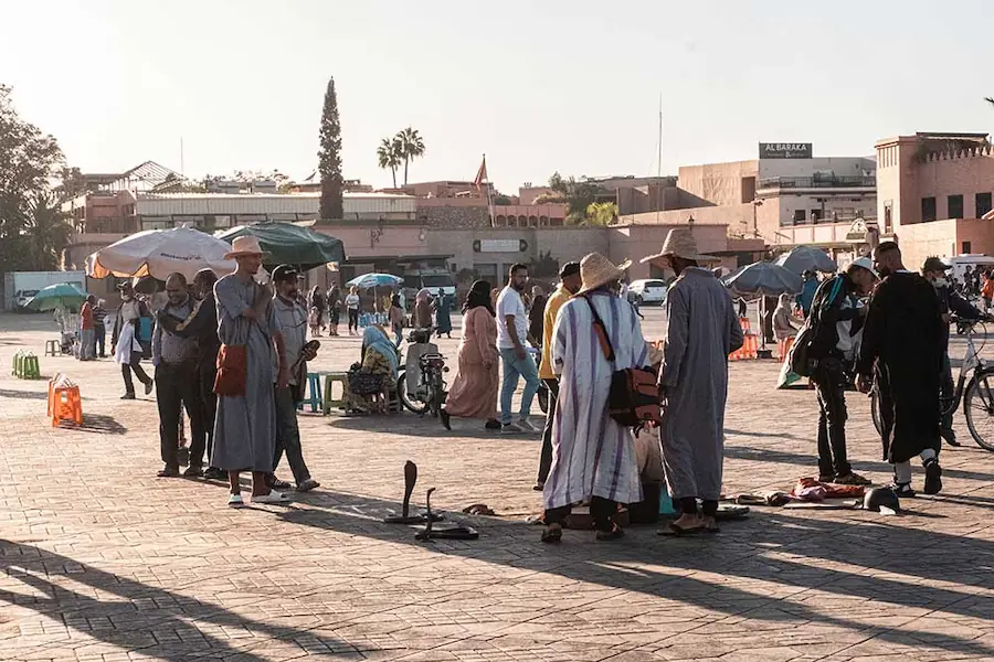 Men stylish linen shirts and trousers for Marrakech holiday