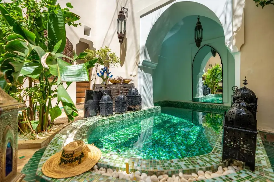 Riad El Youssoufi swimming pool in Marrakech Medina